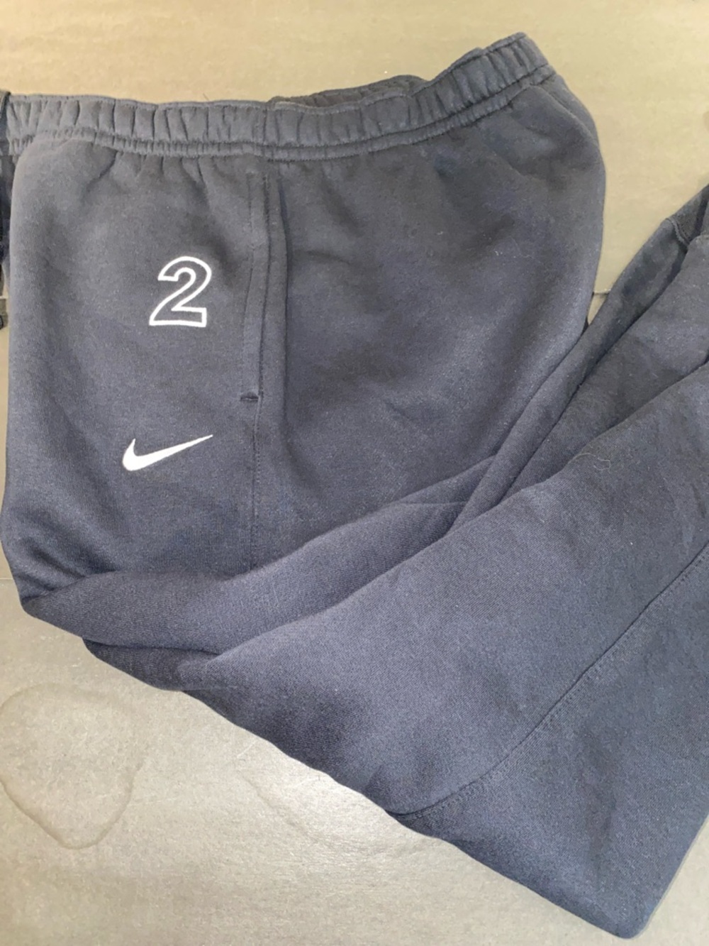 Nike Elite Large Black Fleece Jogger Sweatpants Swoosh Logo